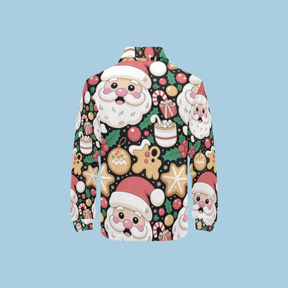 Little Boys’ Long Sleeve Christmas Polo Shirt – Santa & Reindeer, Snowman & Cocoa, or Gingerbread Wonderland | Festive Holiday Top for Kids (Ages 2–7)