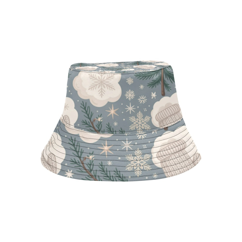 Men’s Christmas All Over Print Bucket Hat – Stylish Holiday Chino Cotton Twill Hat for Outdoor Activities – Festive Gift for Men