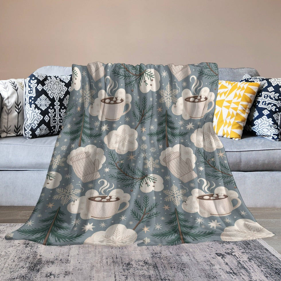 Christmas Ultra Soft Flannel Blanket – Cozy Holiday Throw, Warm Fleece Blanket for Bed & Sofa,