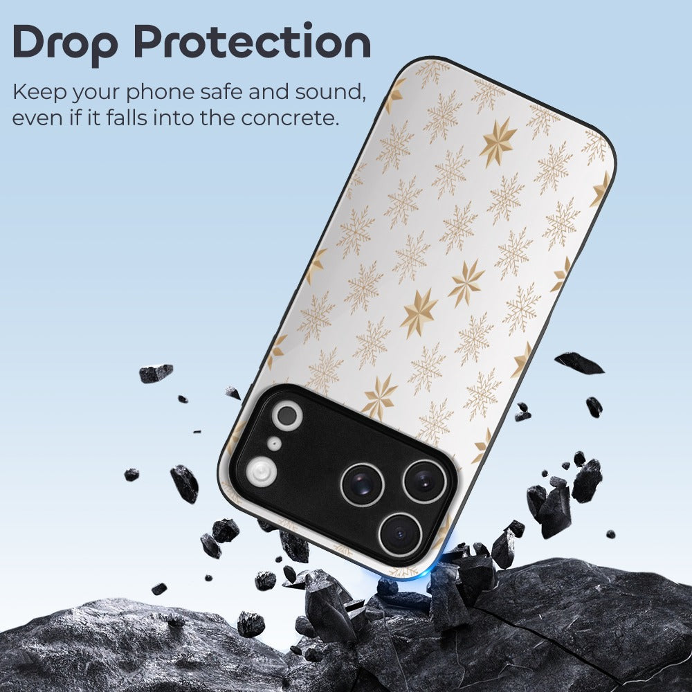 Christmas Glass Phone Case for iPhone 17 Series – Shockproof Anti-Scratch Cover