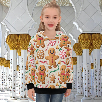 Big Girls' Christmas Hoodie – Long Sleeve Hooded Pullover for Ages 8-15
