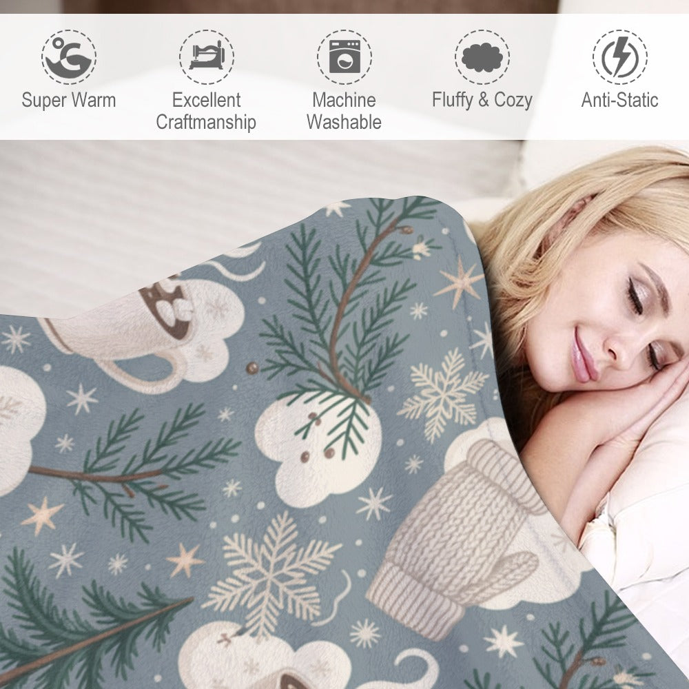 Christmas Ultra Soft Flannel Blanket – Cozy Holiday Throw, Warm Fleece Blanket for Bed & Sofa,