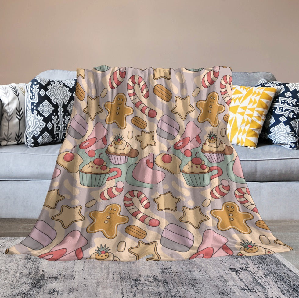 Christmas Ultra Soft Flannel Blanket – Cozy Holiday Throw, Warm Fleece Blanket for Bed & Sofa,