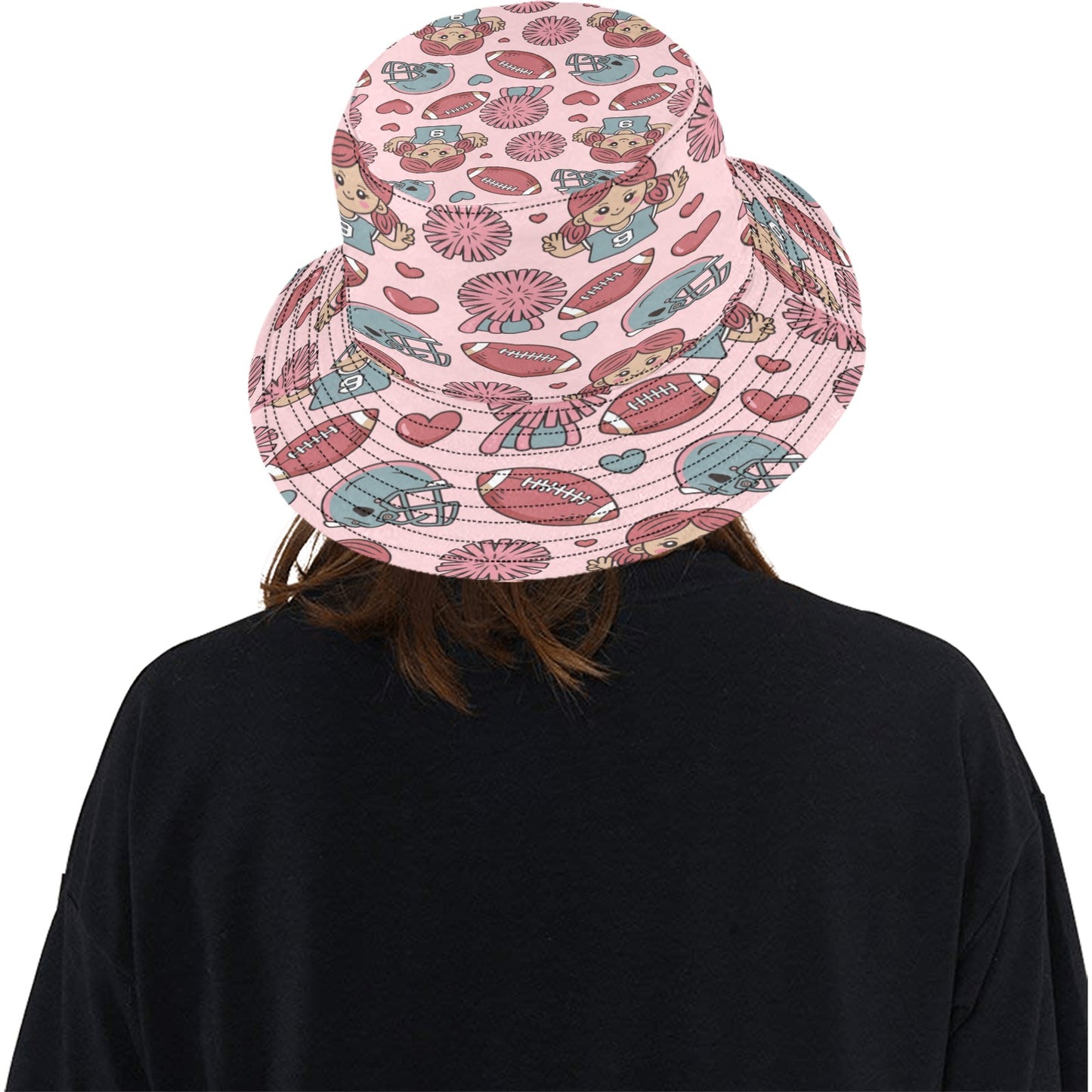 Unisex Game Day All Over Print Bucket Hat – Custom Sports Fan Polyester Hat for Summer, Tailgates & Outdoor Events – Trendy Football Baseball Game Day Accessory