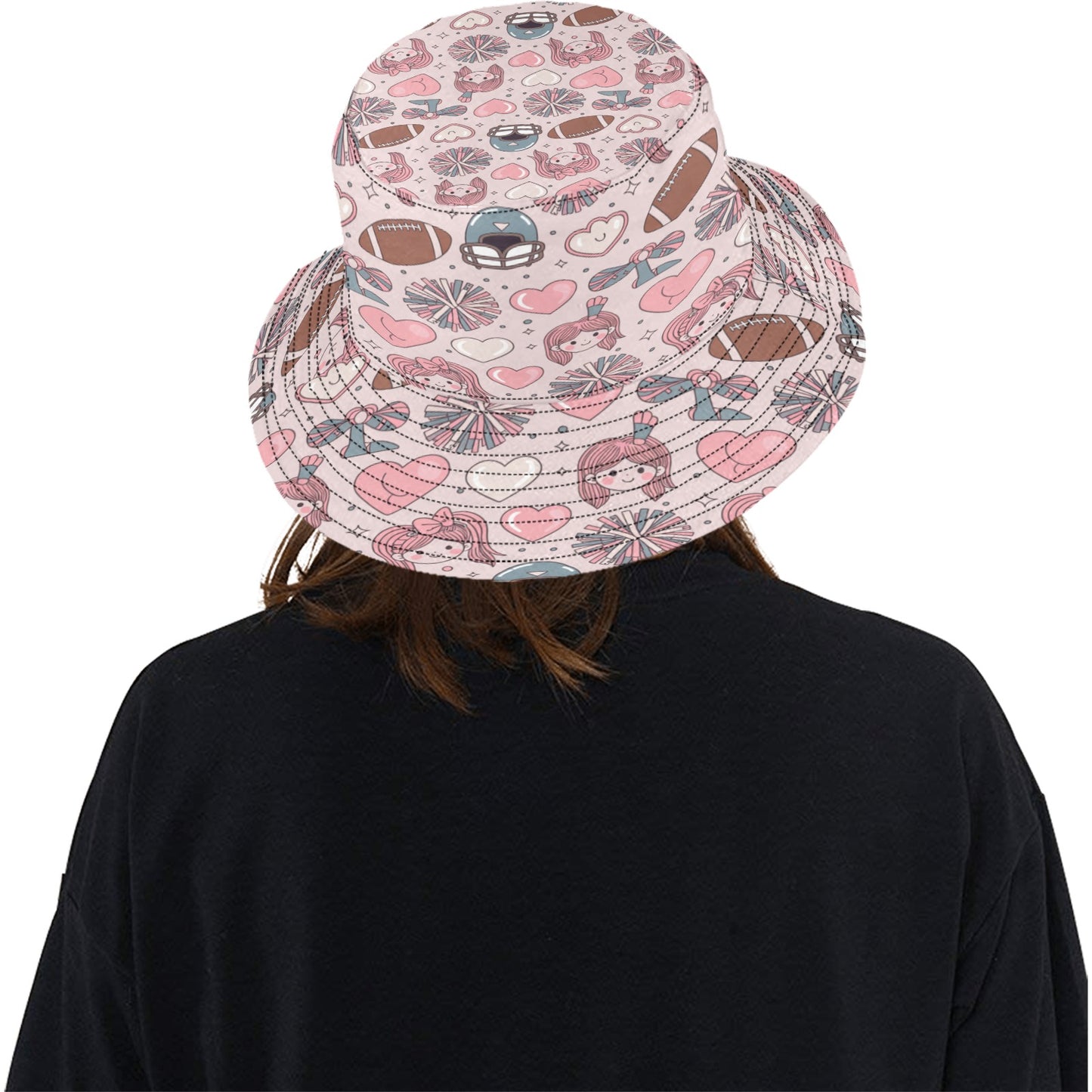 Unisex Game Day All Over Print Bucket Hat – Custom Sports Fan Polyester Hat for Summer, Tailgates & Outdoor Events – Trendy Football Baseball Game Day Accessory