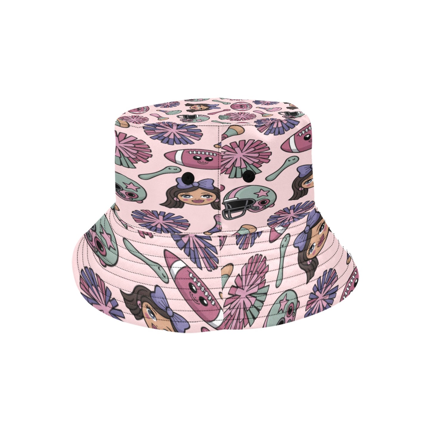 Unisex Game Day All Over Print Bucket Hat – Custom Sports Fan Polyester Hat for Summer, Tailgates & Outdoor Events – Trendy Football Baseball Game Day Accessory