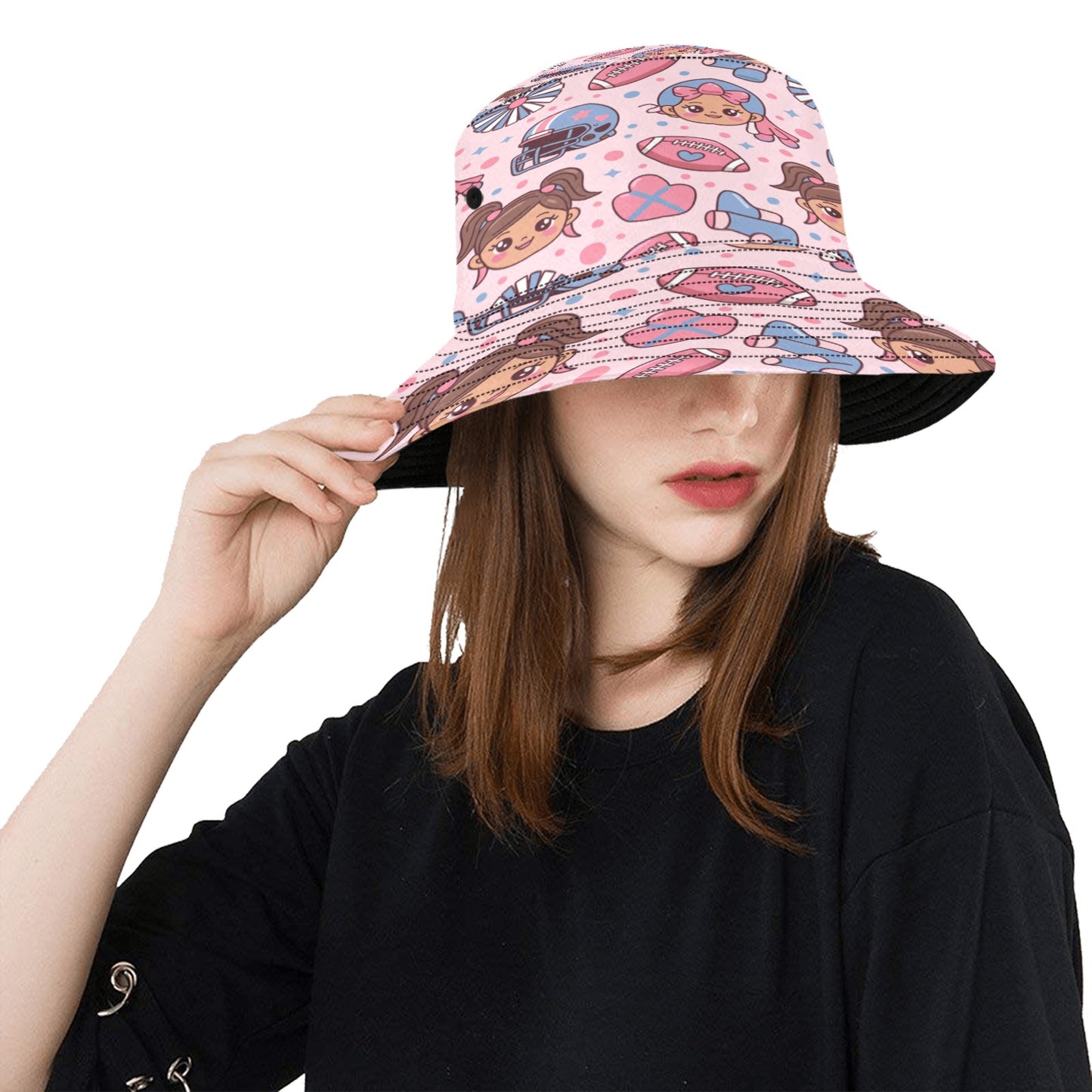 Unisex Game Day All Over Print Bucket Hat – Custom Sports Fan Polyester Hat for Summer, Tailgates & Outdoor Events – Trendy Football Baseball Game Day Accessory
