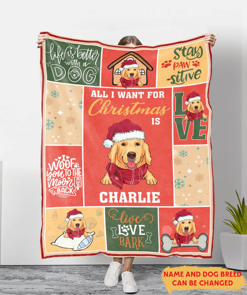 Personalized Custom Fleece Blanket for Pet Lovers with Charlie's Photo